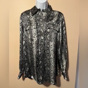 Brand New with tags Michael Kors Snakeskin-Print Tunic Top